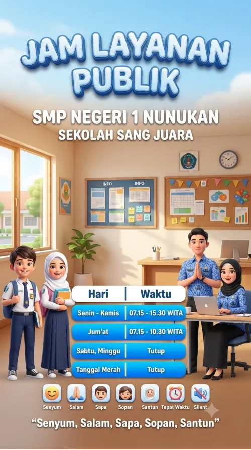JAM LAYANAN PUBLIK SMP NEGERI 1 NUNUKAN