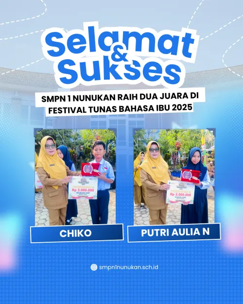 SMPN 1 NUNUKAN RAIH DUA JUARA DI FESTIVAL TUNAS BAHASA IBU 2025