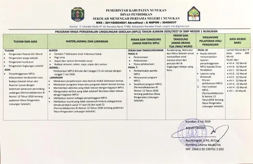 PROGRAM MPLS 2026-2027 SMP NEGERI 1 NUNUKAN